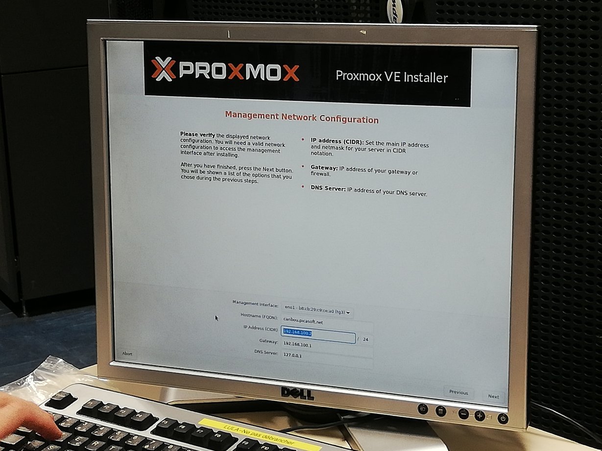Configuration du réseau sur Proxmox